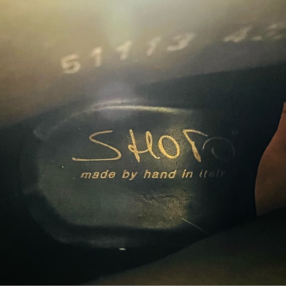 SHOTO ITALY Leather Ankle Boots in Black Size 40.5 - Picture 10 of 11